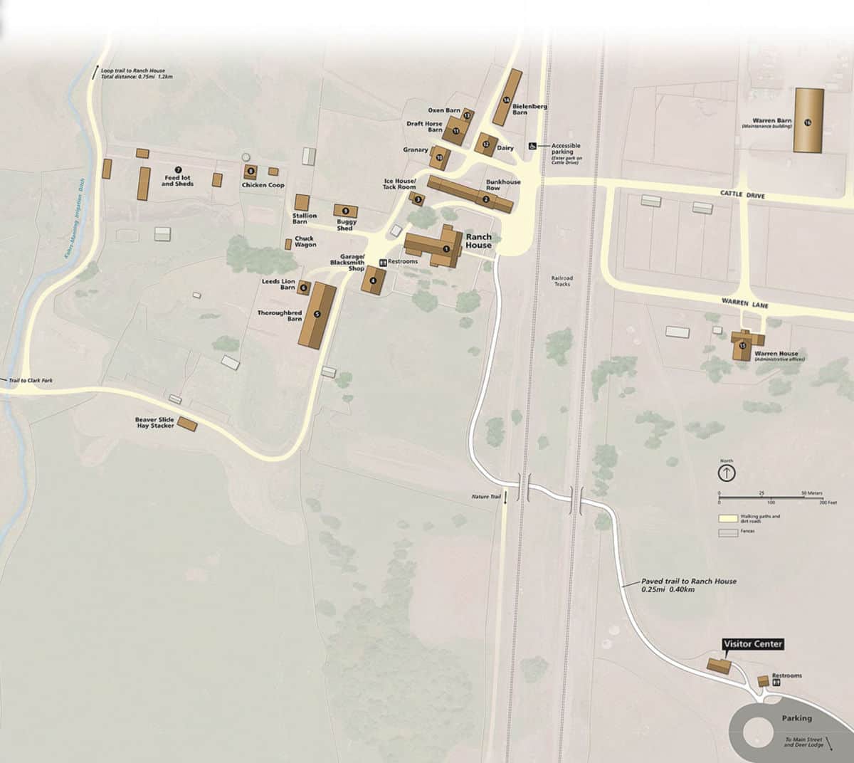 Map of Grant-Kohrs Ranch National Historic Site, Montana 