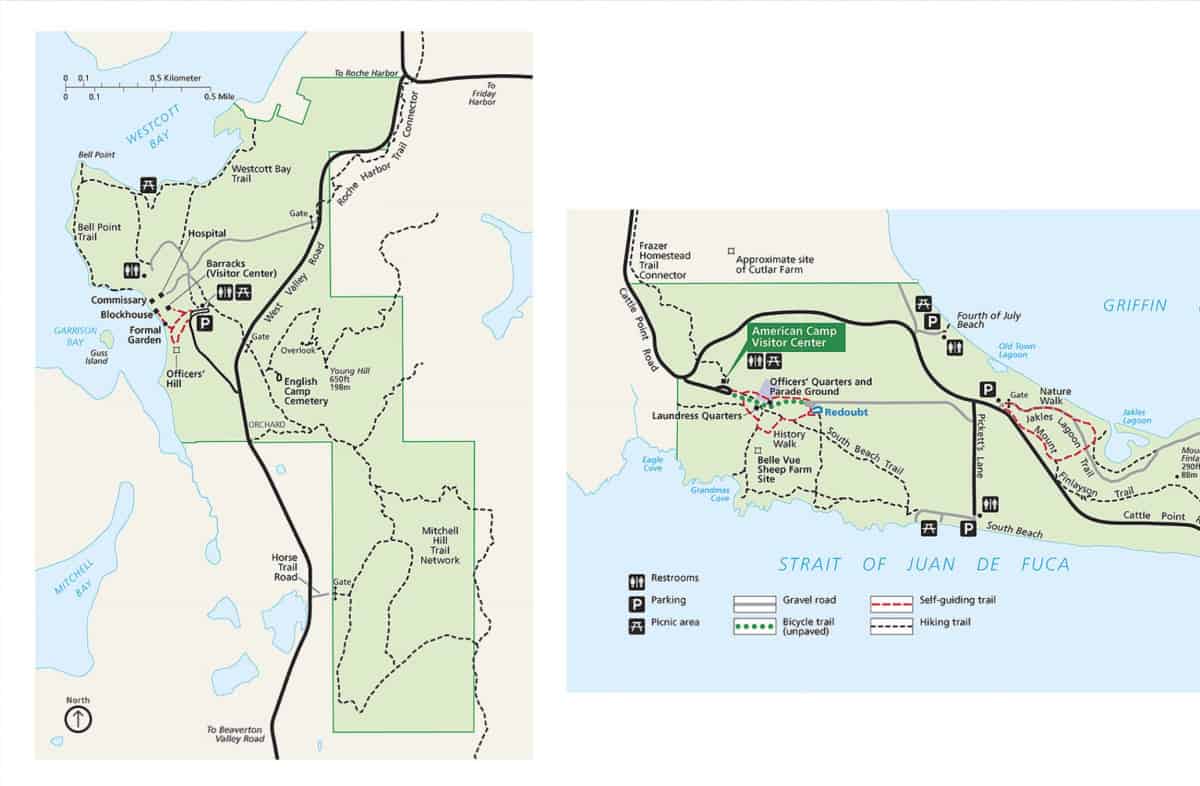 Map of San Juan Island National Historical Park, Washington
