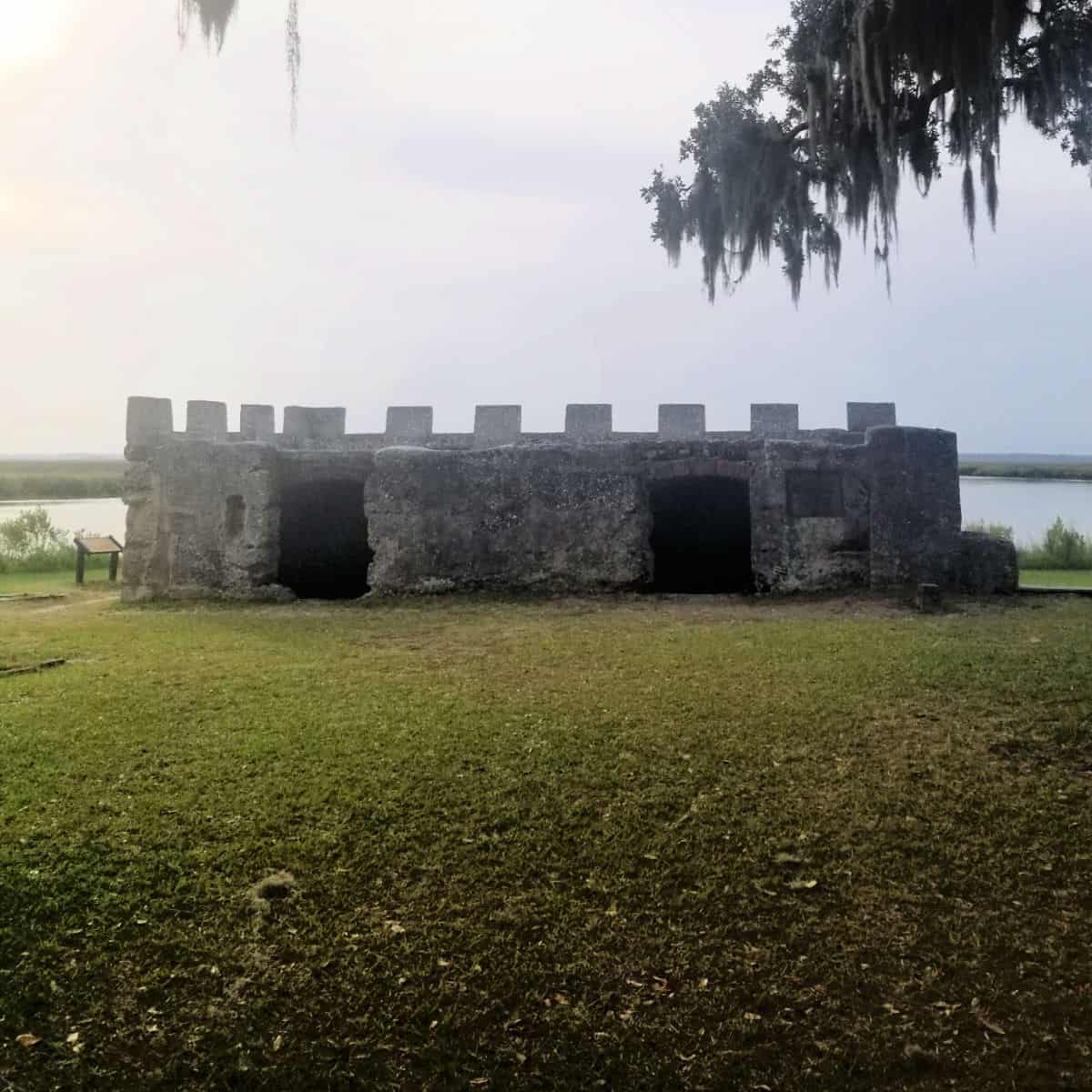 Historic Fort with water in the background