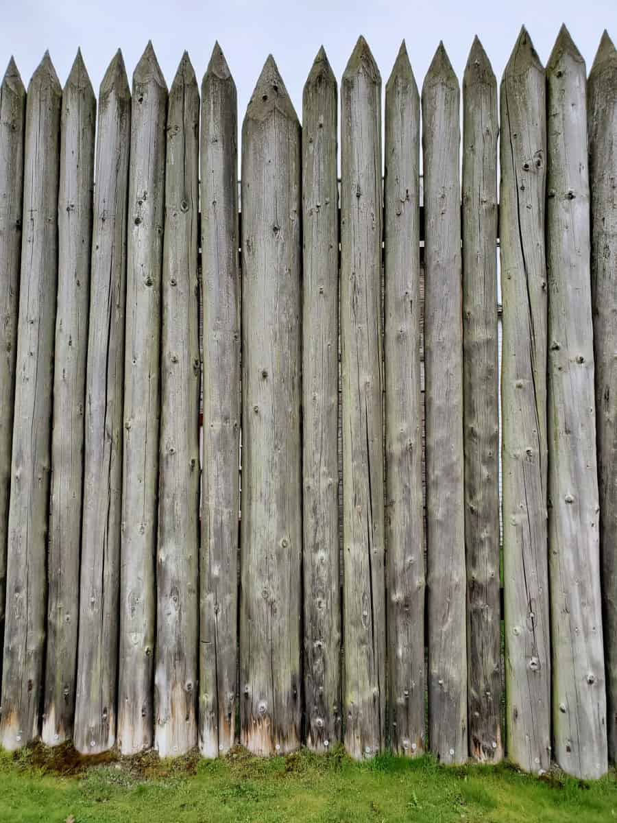 Wooden wall timbers at Fort Vancouver