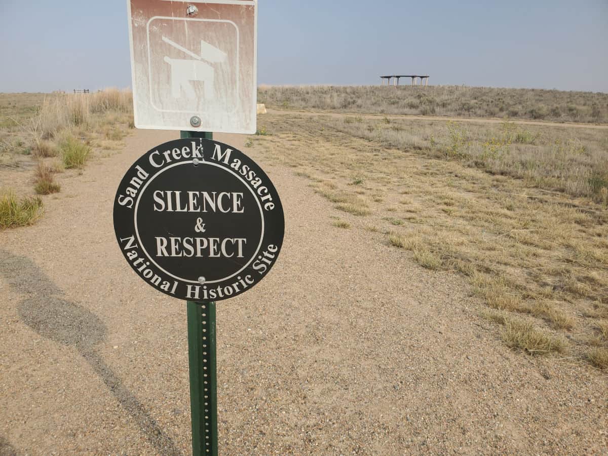 Silence and Respect sign on the trail 