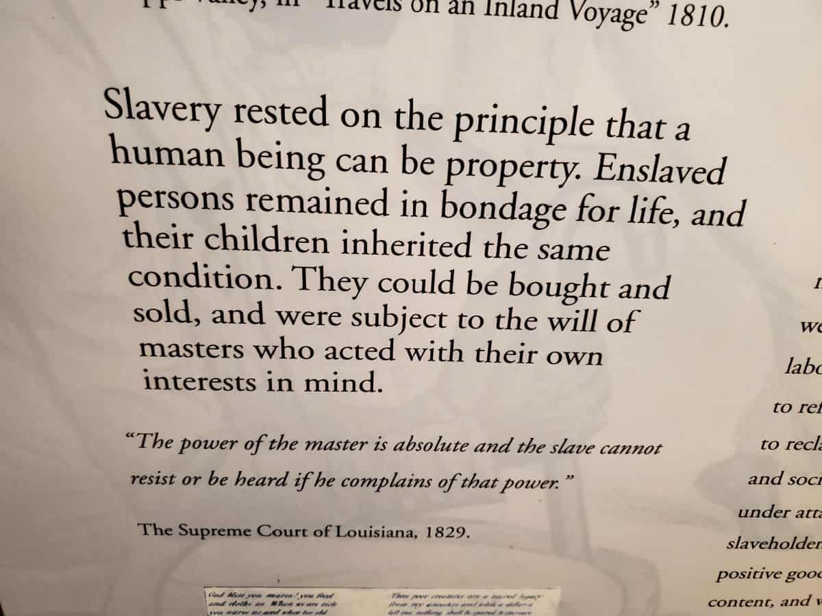 slavery interpretive panel