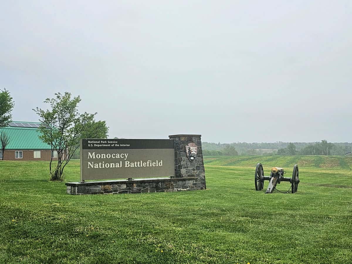 Entrance sign at Monocacy National Battlefield