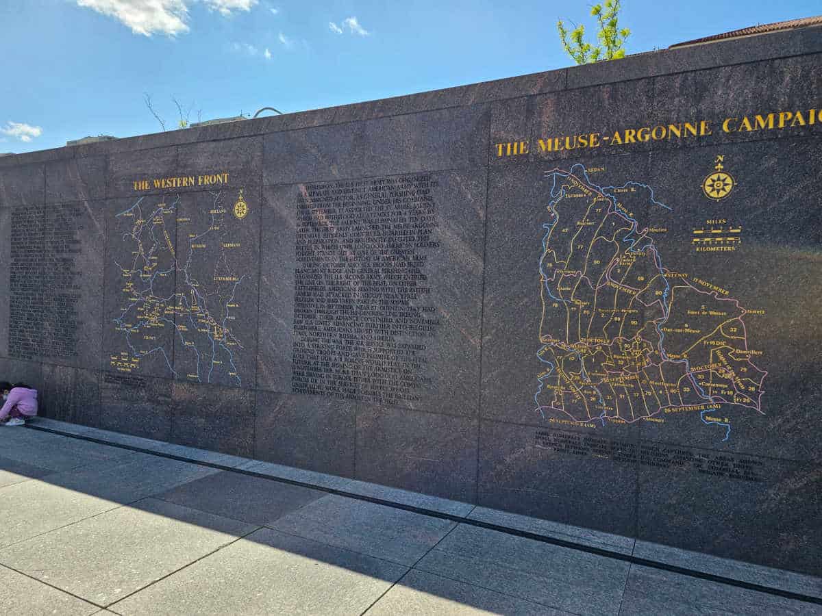 World War I memorial information sign