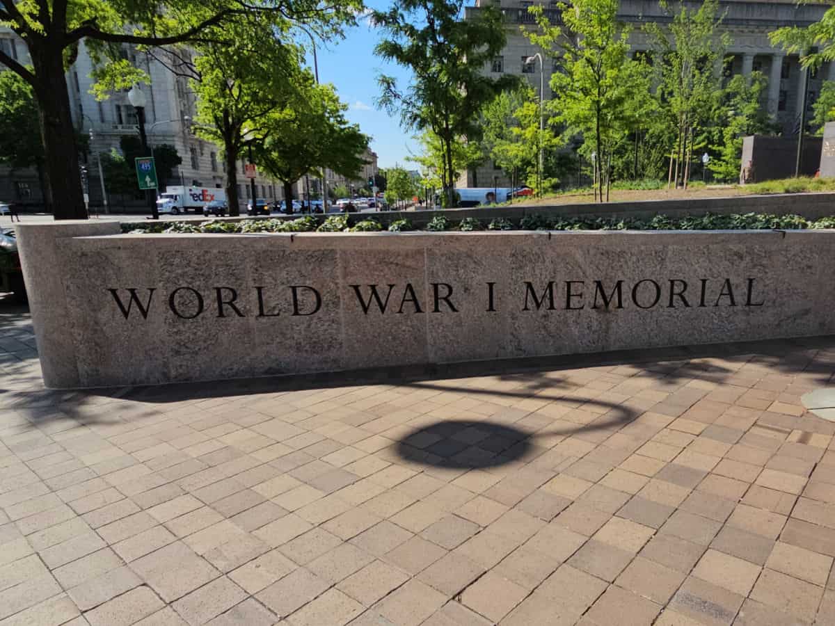 World War I memorial sign