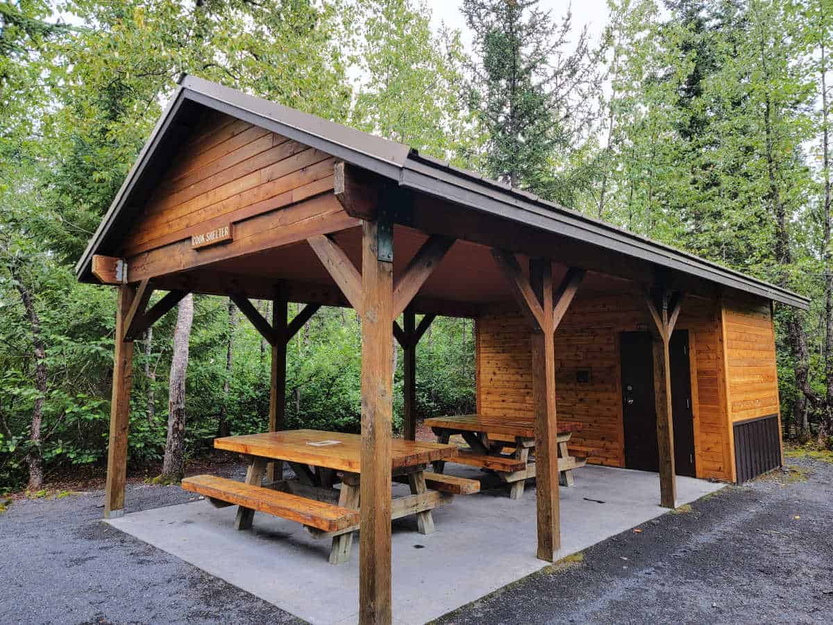 Cooking and Dining Shelter at Exit Glacier Campground Kenai Fjords National Park