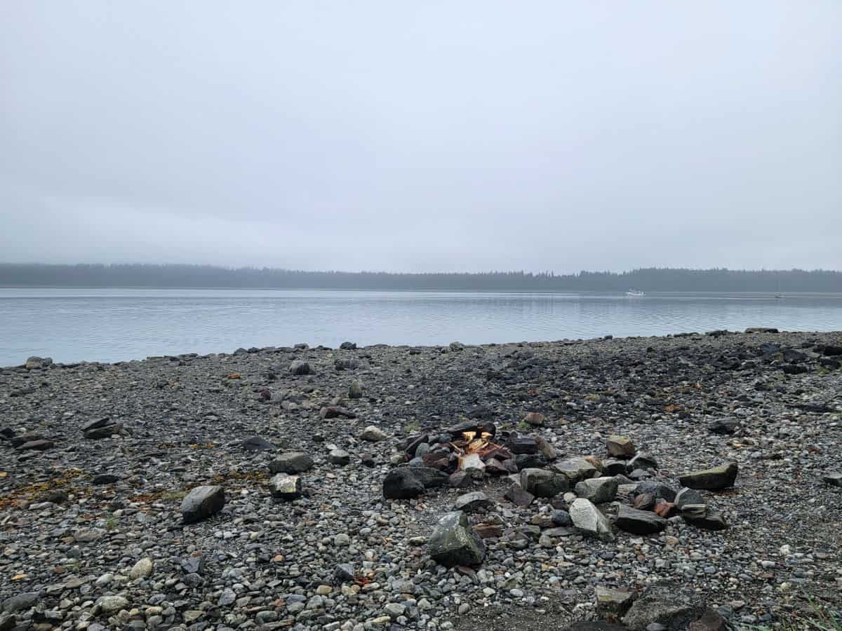 Campfire Ring at Bartlett Cove Campground Glacier Bay National Park