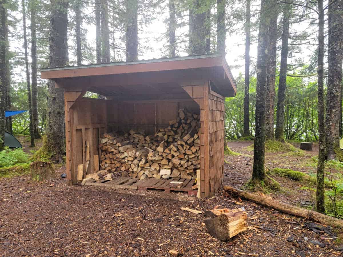 Firewood available at Bartlett Cove Campground Glacier Bay National Park