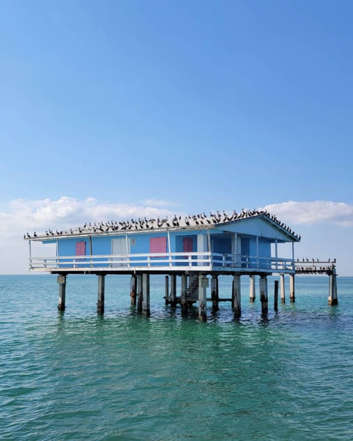 Stiltsville house in Biscayne National Park near Miami Florida