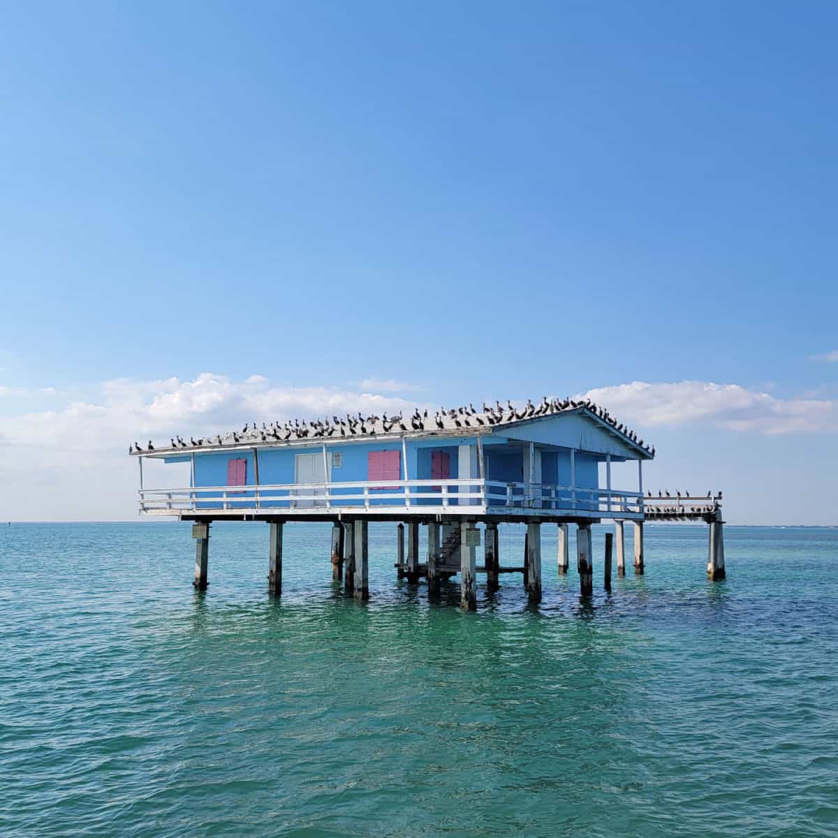 Stiltsville house in Biscayne National Park near Miami Florida