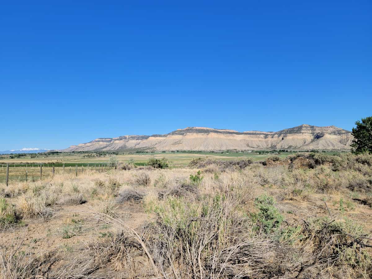 grasslands and mountains in Yucca House National Monument