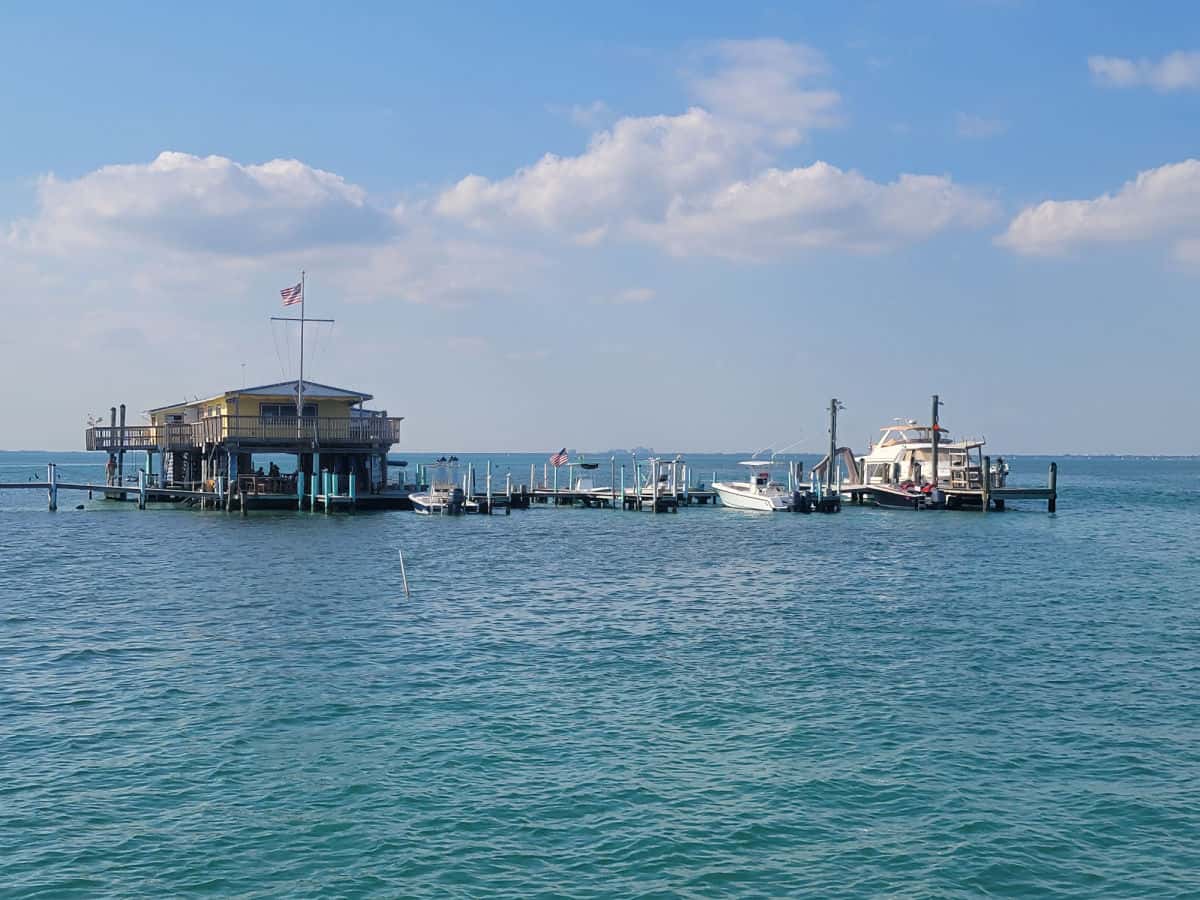 occupied stilt house in Stiltsville Biscayne National Park Florida