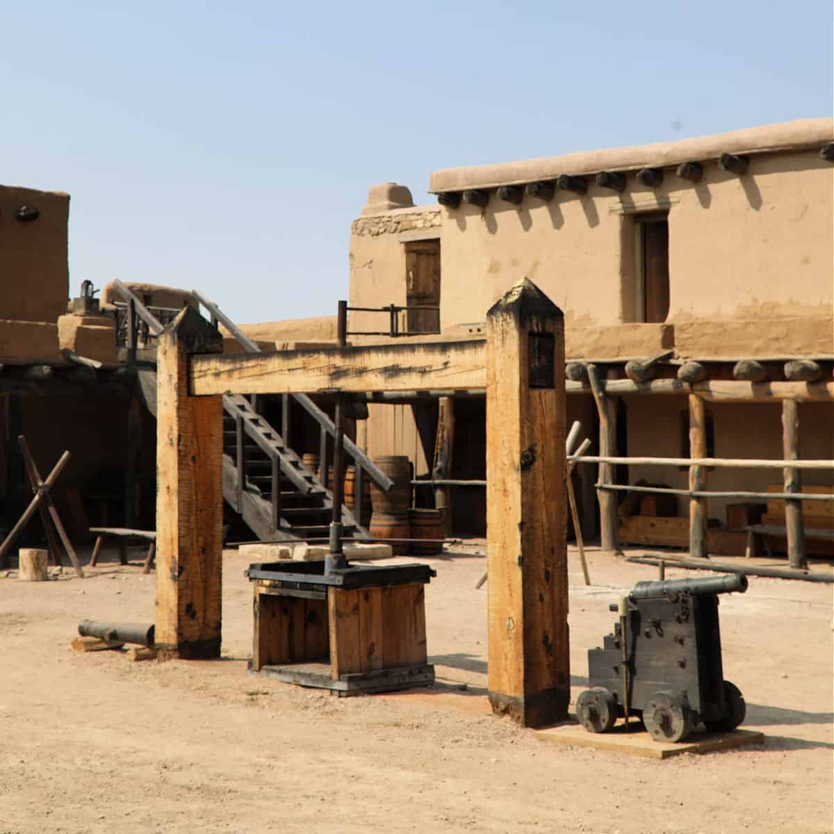 photo looking inside Bent's old fort National Historic Site Colorado