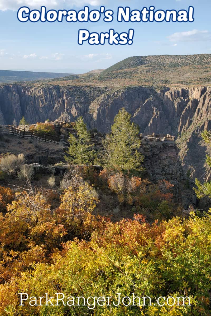 Fall colors in Black Canyon of the Gunnison National Park in Colorado