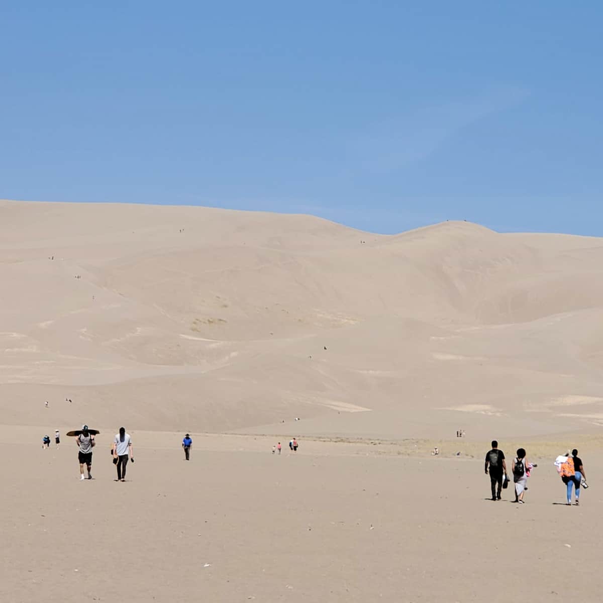 Hiking in the sand at Great Sand Dunes National Park