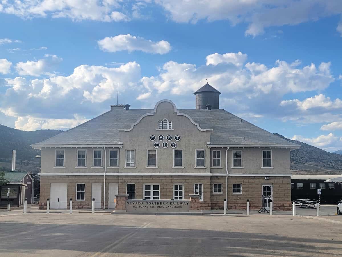 The Nevada Northern Railway Depot in Ely Nevada 
