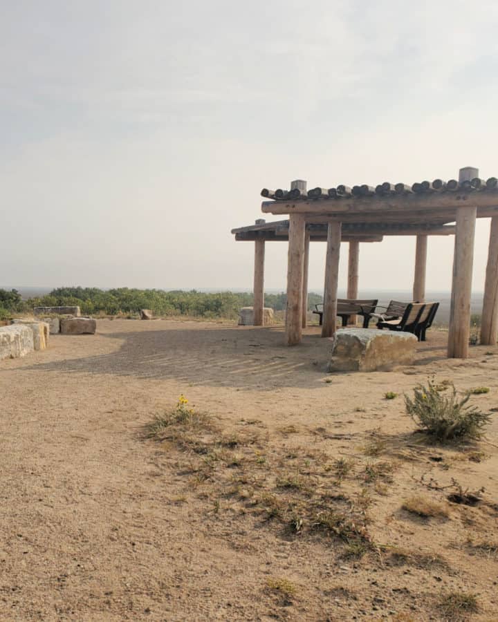 viewpoint looking out over the Sand Creek Massacre site