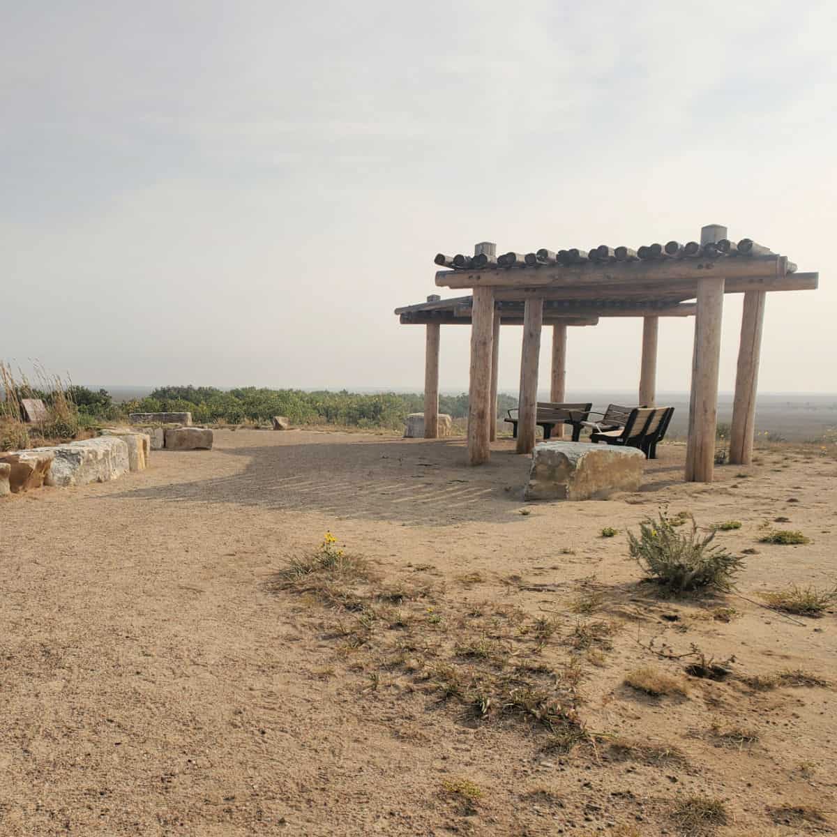 viewpoint looking out over the Sand Creek Massacre site