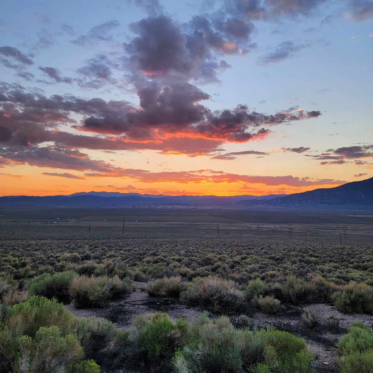 Beautiful Sunset on the Star Train in Ely Nevada