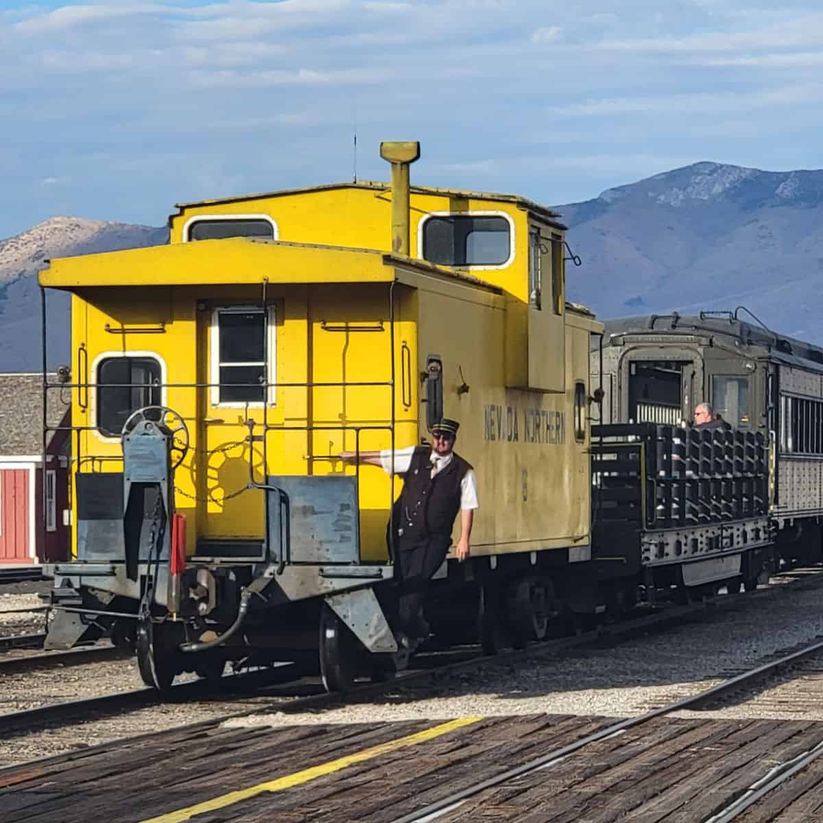 Getting ready to ride the Great Basin Star Train in Ely Nevada