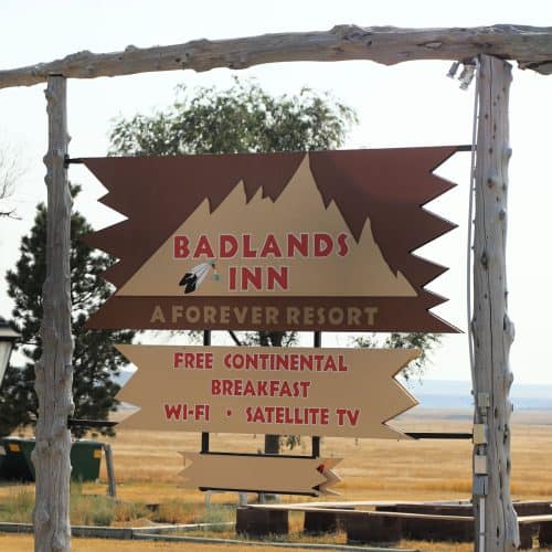 Badlands Inn Sign
