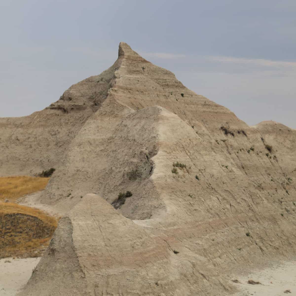 Close up view of the Badlands in Badlands National Park