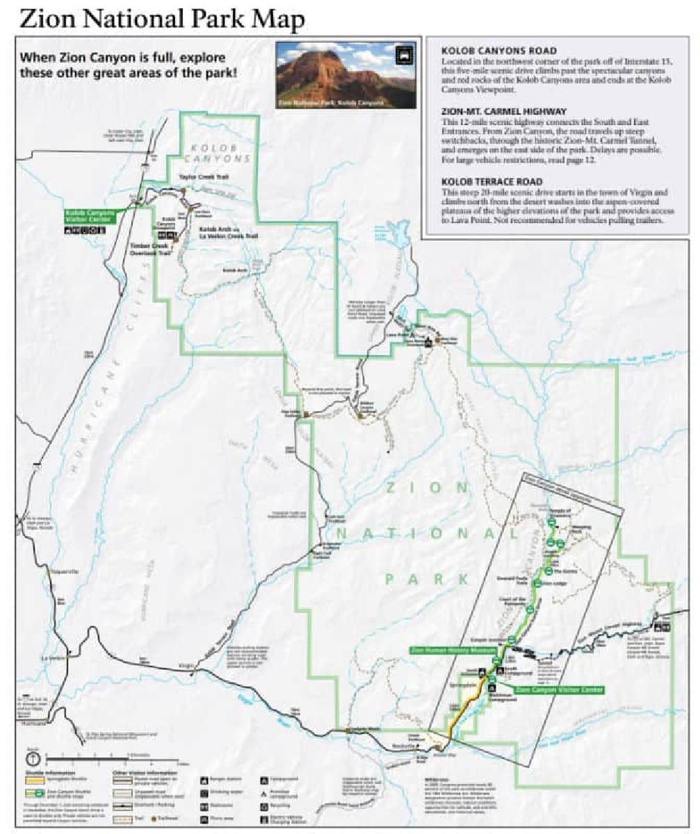 Zion National Park Map