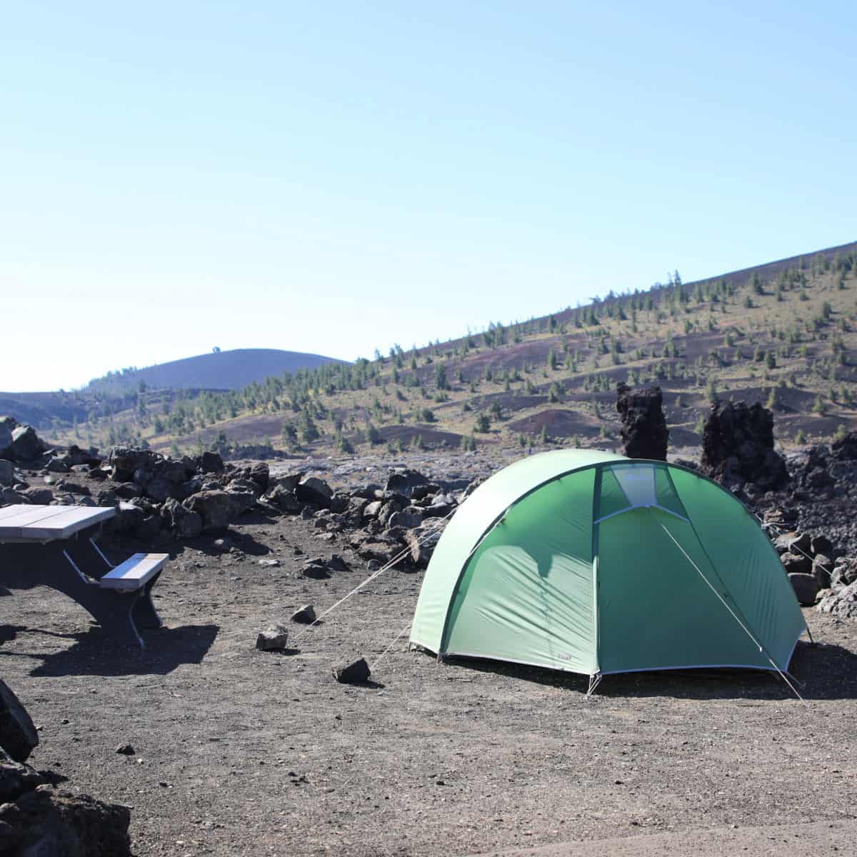 Camping at the Lava Flow Campground at Craters of the Moon National Monument and Preserve