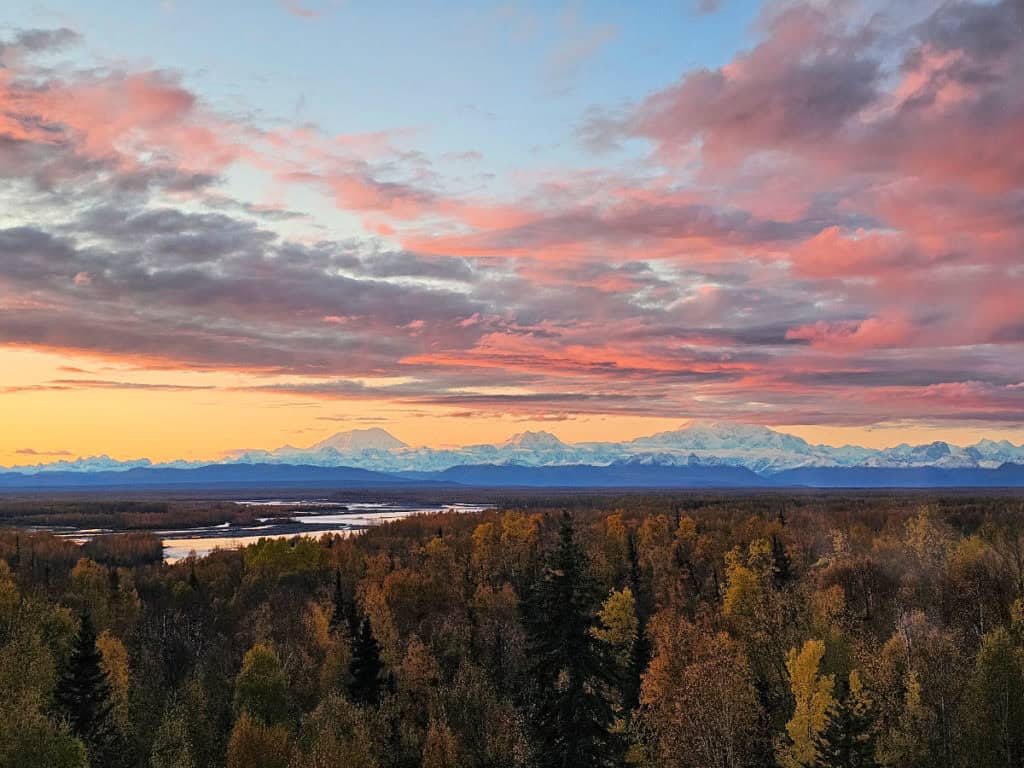 Denali at Sunrise from the Talkeetna Alaskan Lodge