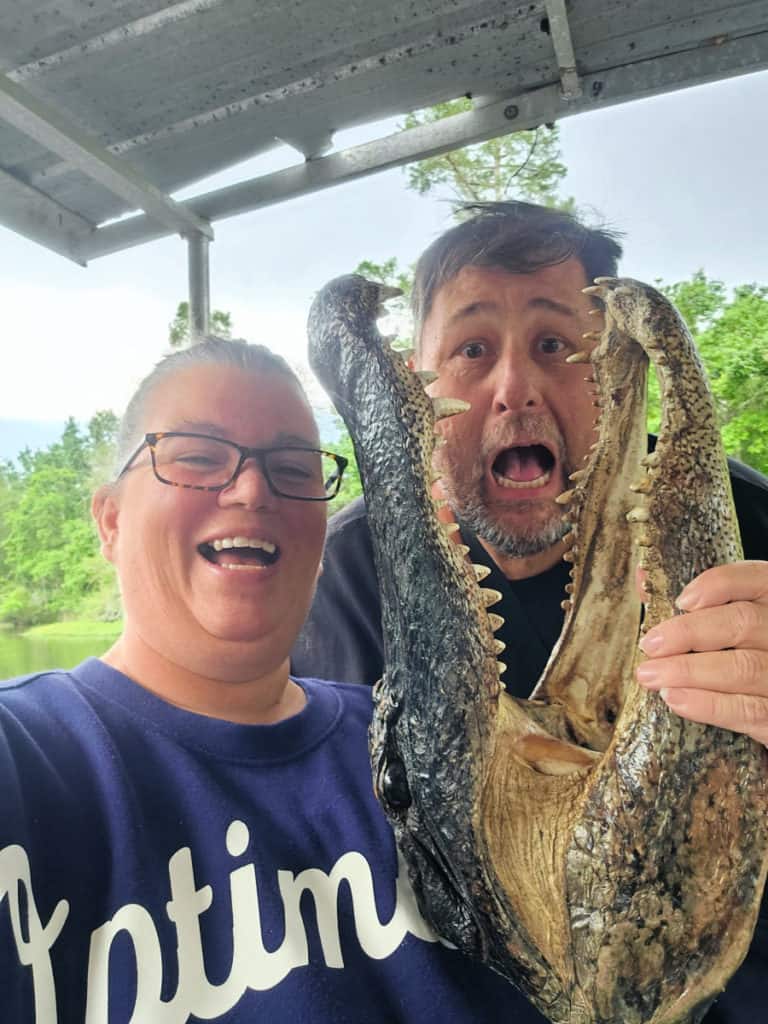 John and Tammilee on Jean Lafitte Swamp Tours