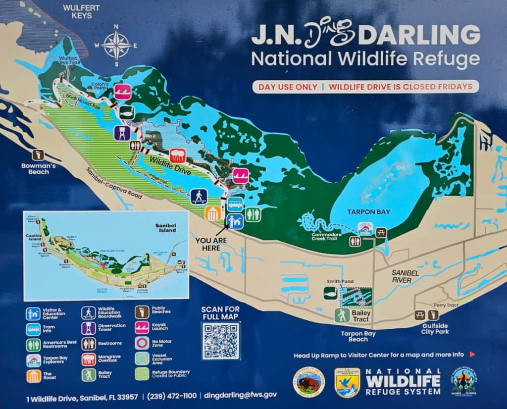 JN Ding Darling National Wildlife Refuge Map