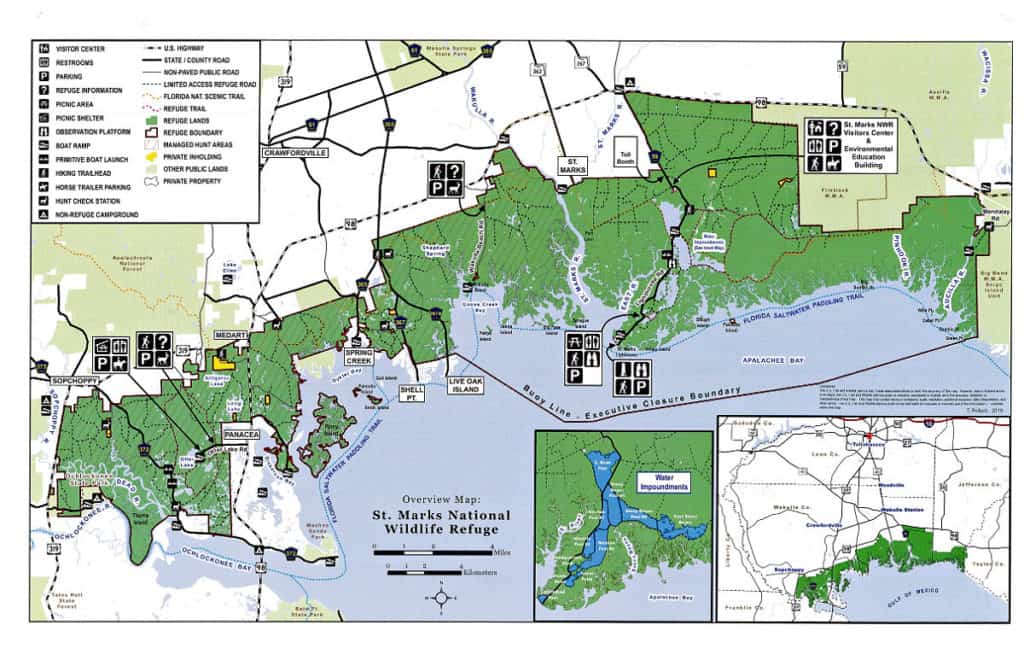 St Marks National Wildlife Refuge Map