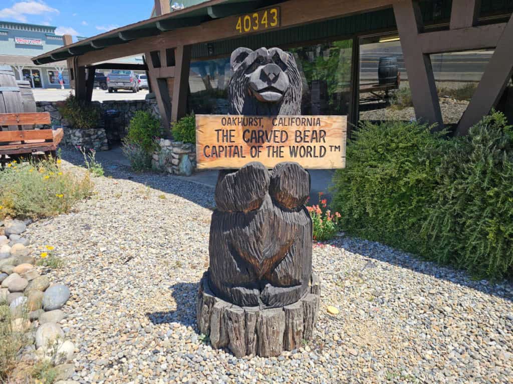 Oakhurst California the carved bear capitol of the world bear statue