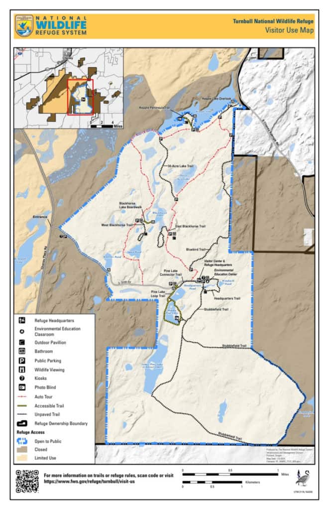 Turnbull National Wildlife Refuge Map