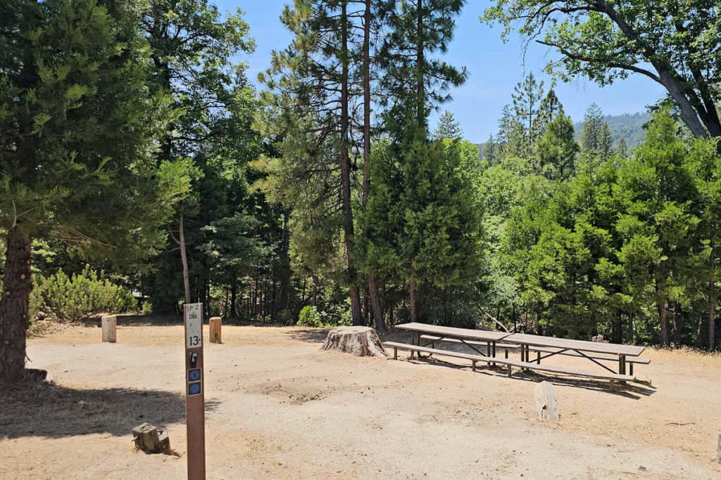 Campsite 13 Wishon Point Campground Bass Lake