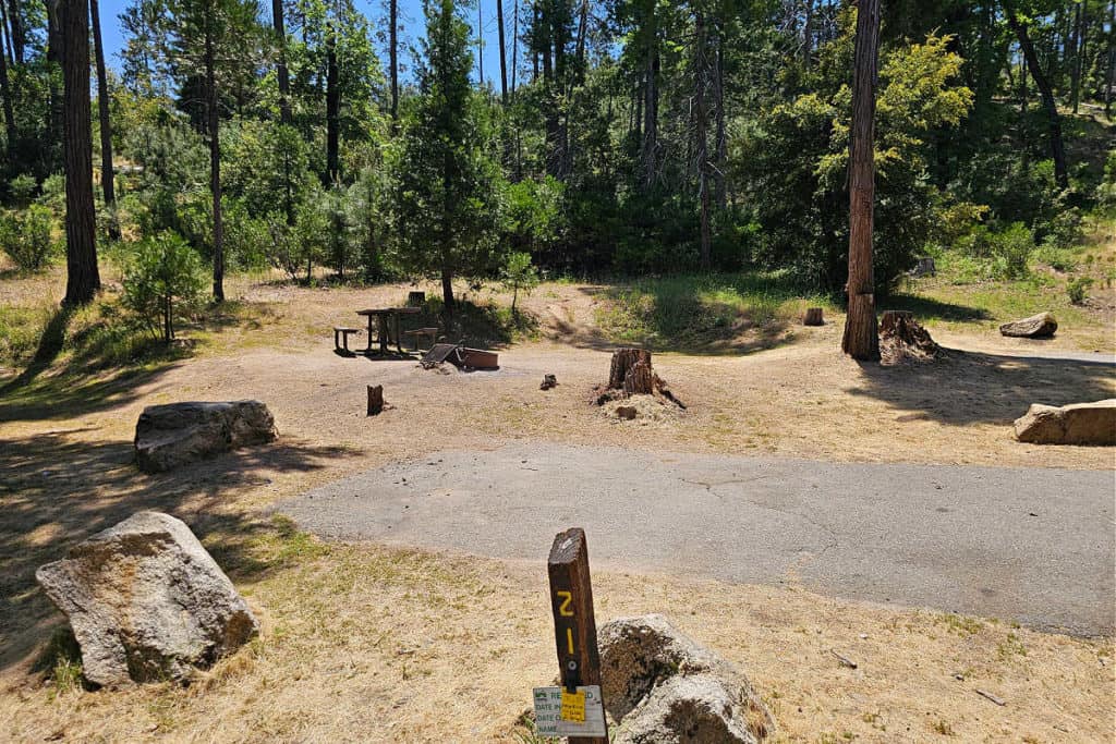 Campsite 21 Spring Cove Campground Bass Lake California