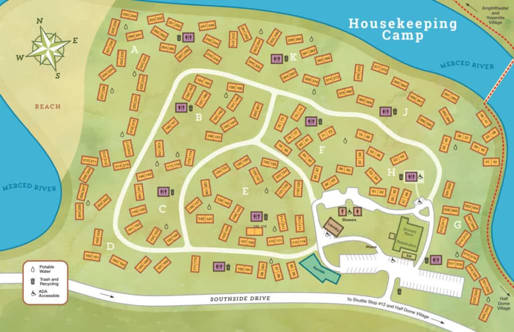 Housekeeping Camp Map