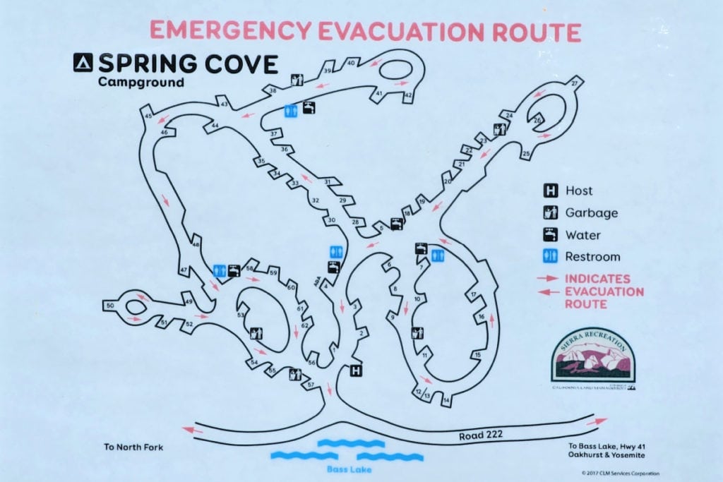 Spring Cove Campground Map Bass Lake California