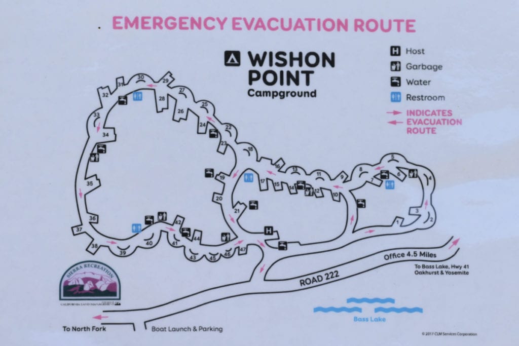 Wishon Point Campground Map Bass Lake
