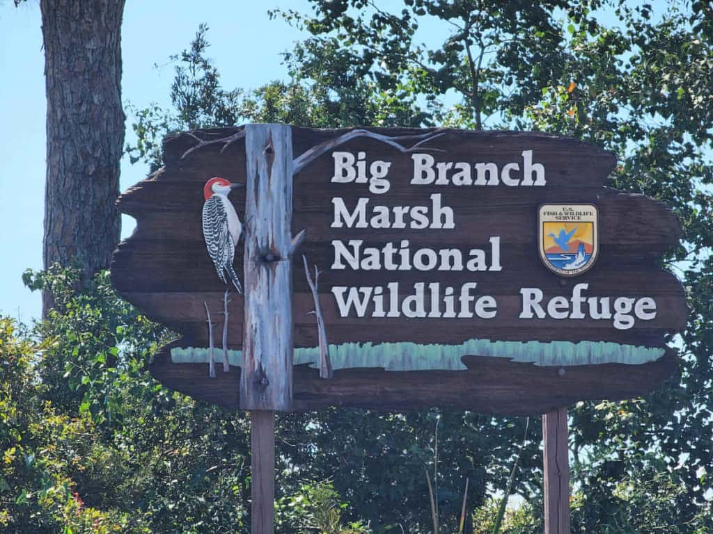 Big Branch Marsh National Wildlife Refuge Entrance Sign