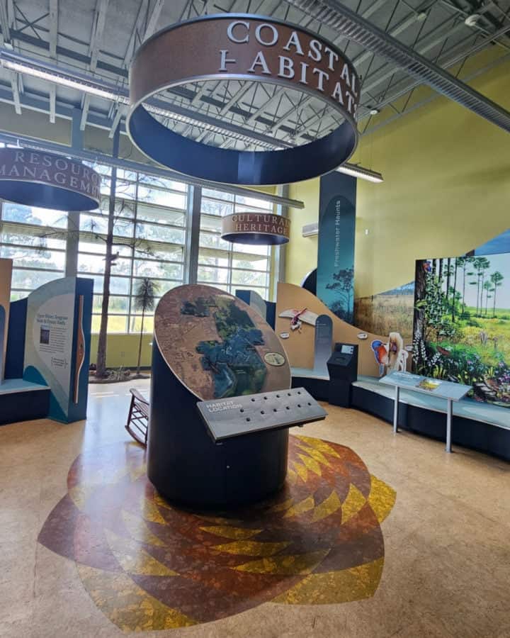 Displays in Grand Bay National Wildlife Refuge Visitor Center