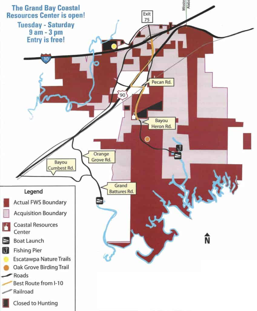 Grand Bay National Wildlife Refuge Map