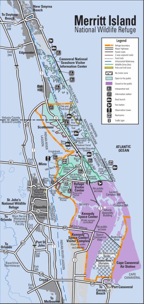 Merritt Island National Wildlife Refuge Map