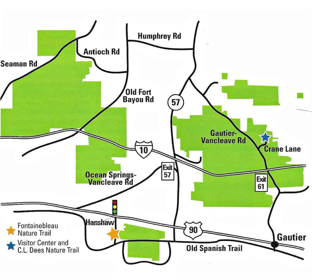 Mississippi Sandhill Crane NWR Map