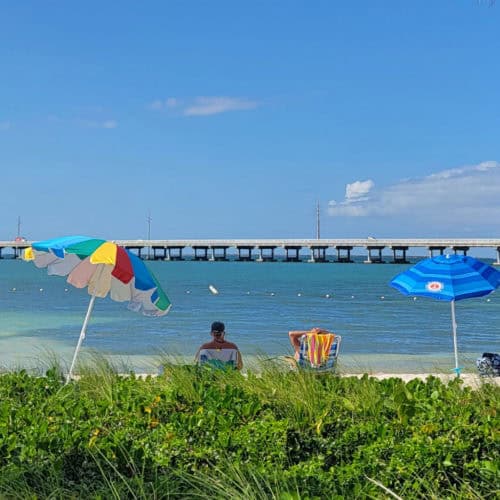 Bring your beach chairs and umbrellas to enjoy the beach at Bahia Honda State Park