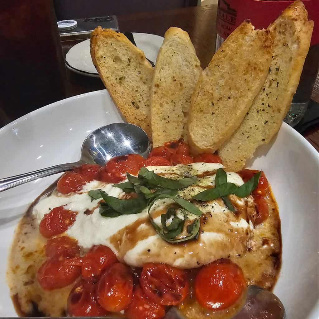 Burrata Cheese Bake at Eden Restaurant