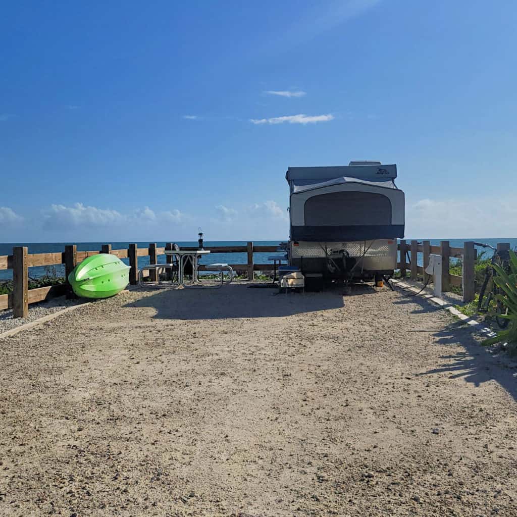 Campsite in Buttonwood Campground at Bahia Honda State Park
