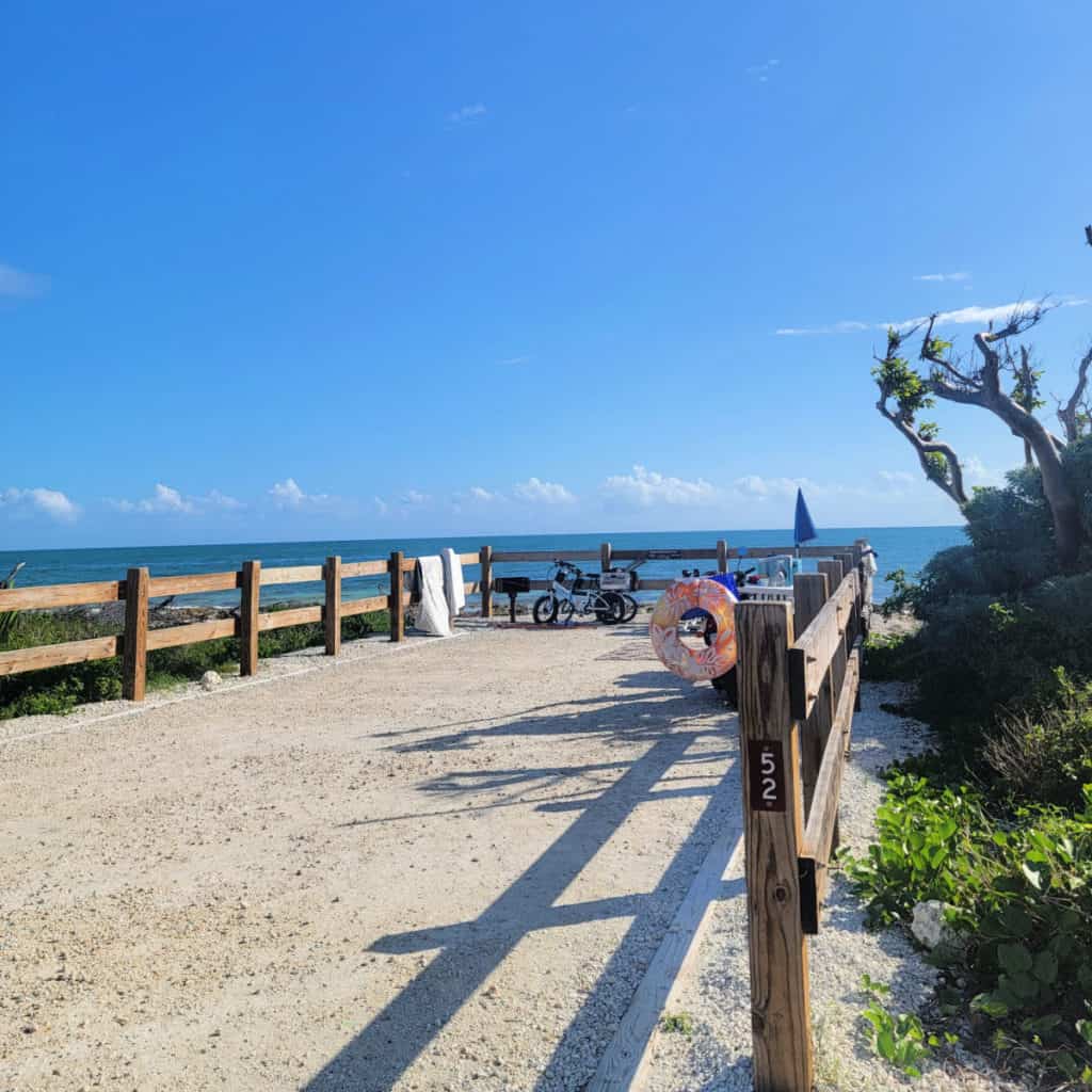 Campsite 52 Buttonwood Campground at Bahia Honda State Park in Florida