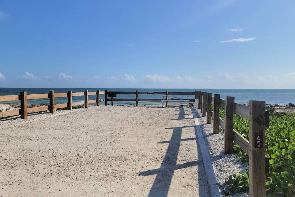 Campsite 65 Buttonwood Campground at Bahia Honda State Park in Florida