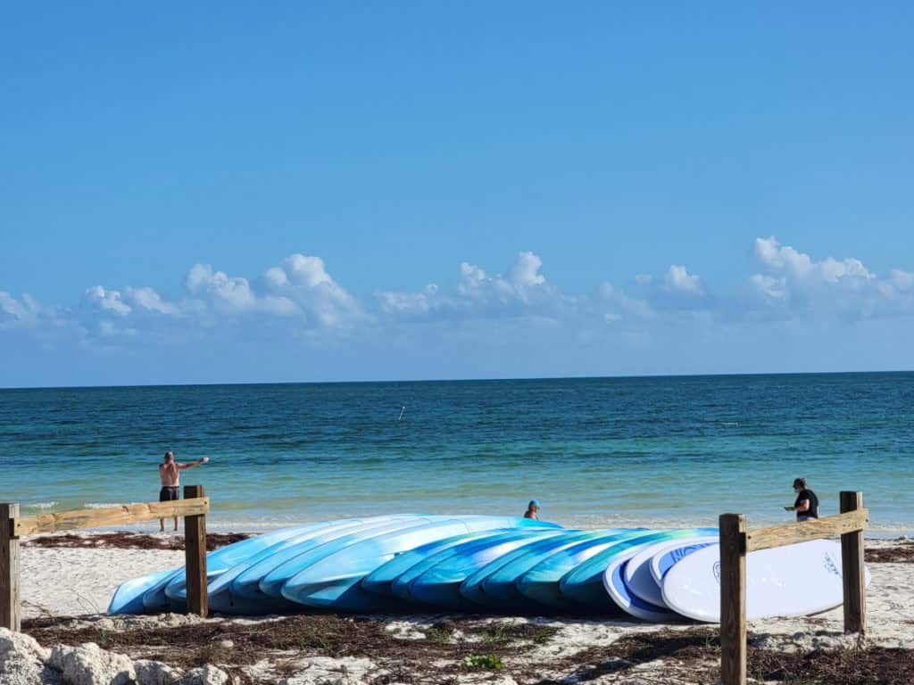 Kayaks and paddleboards at Bahia Honda State Park